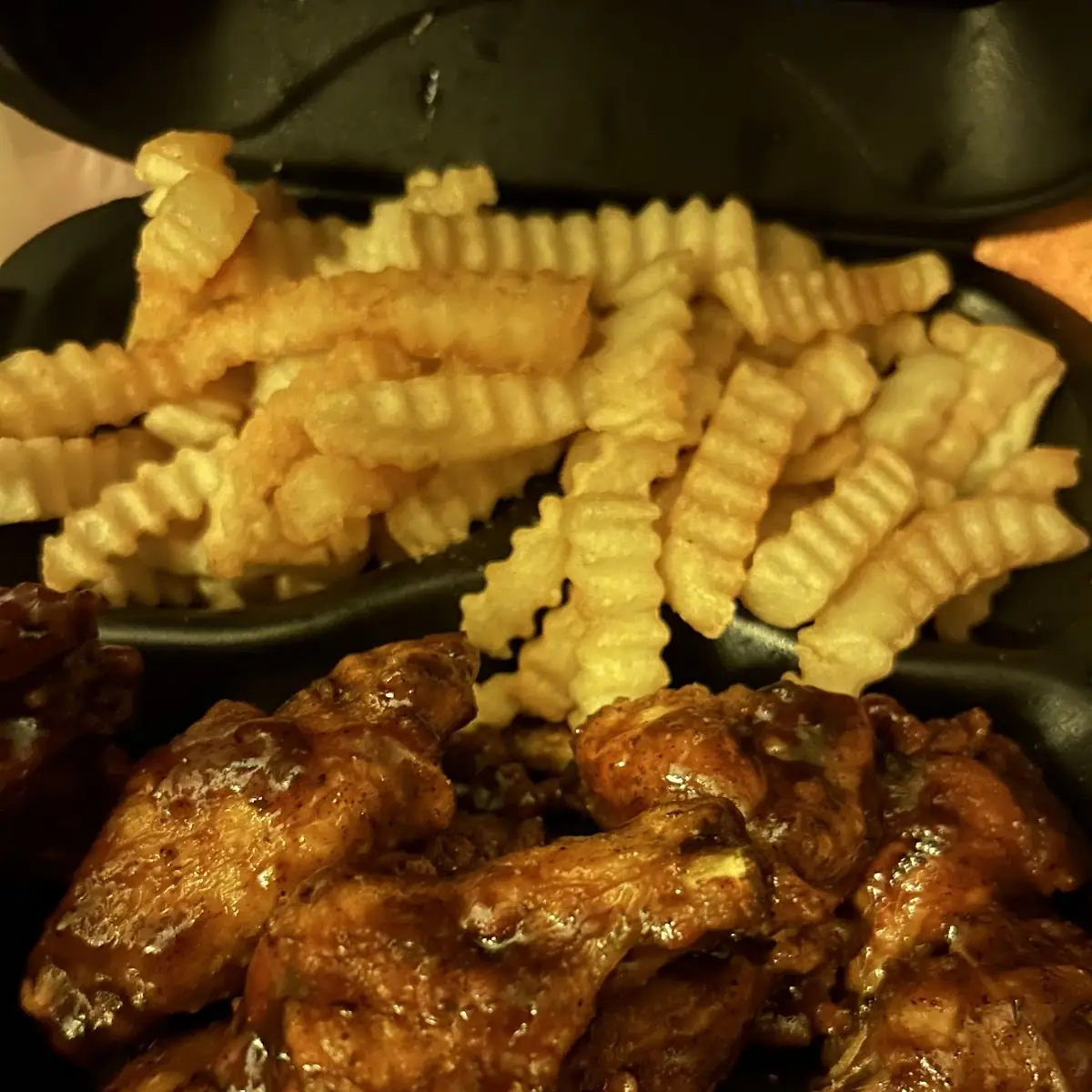 Jerk Chicken Wings with Fries