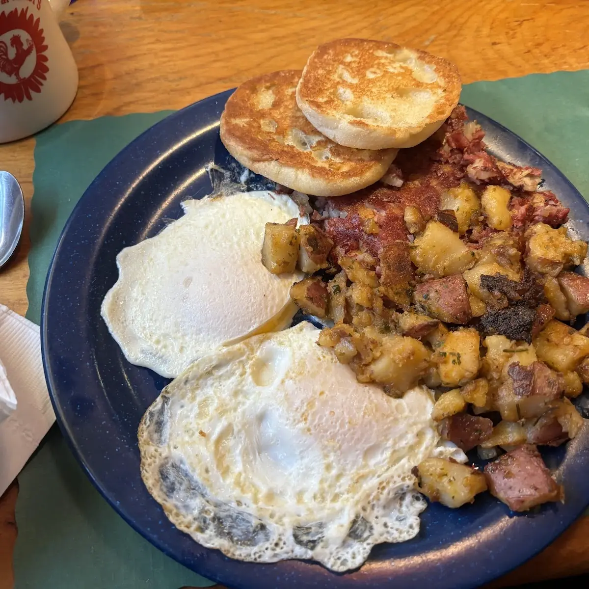 Hash 2 Eggs and English Muffin