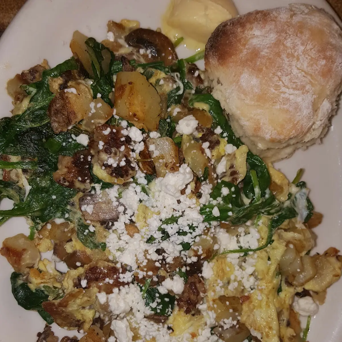Spinach Feta Cheese Mess