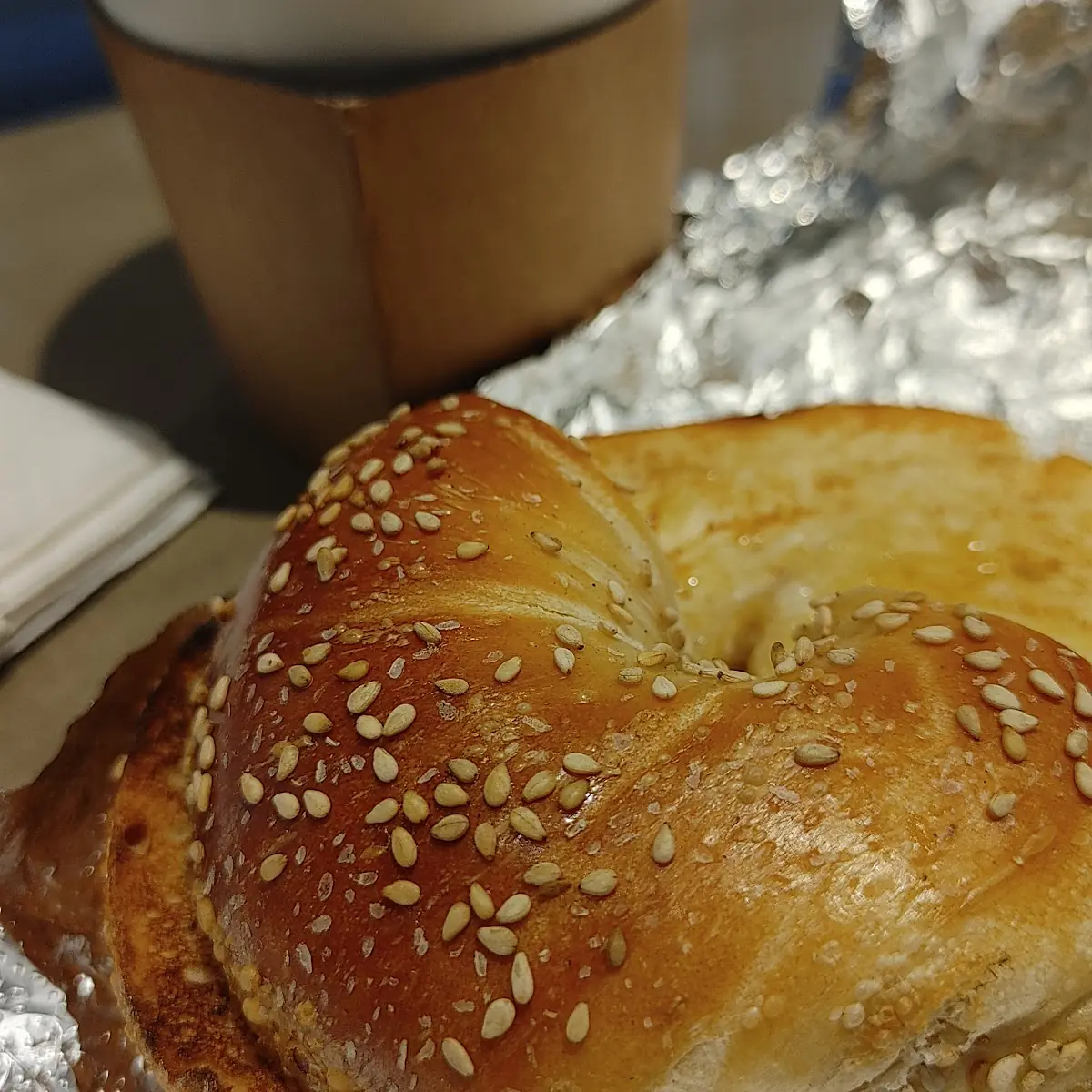 Sesame Bagel with Butter