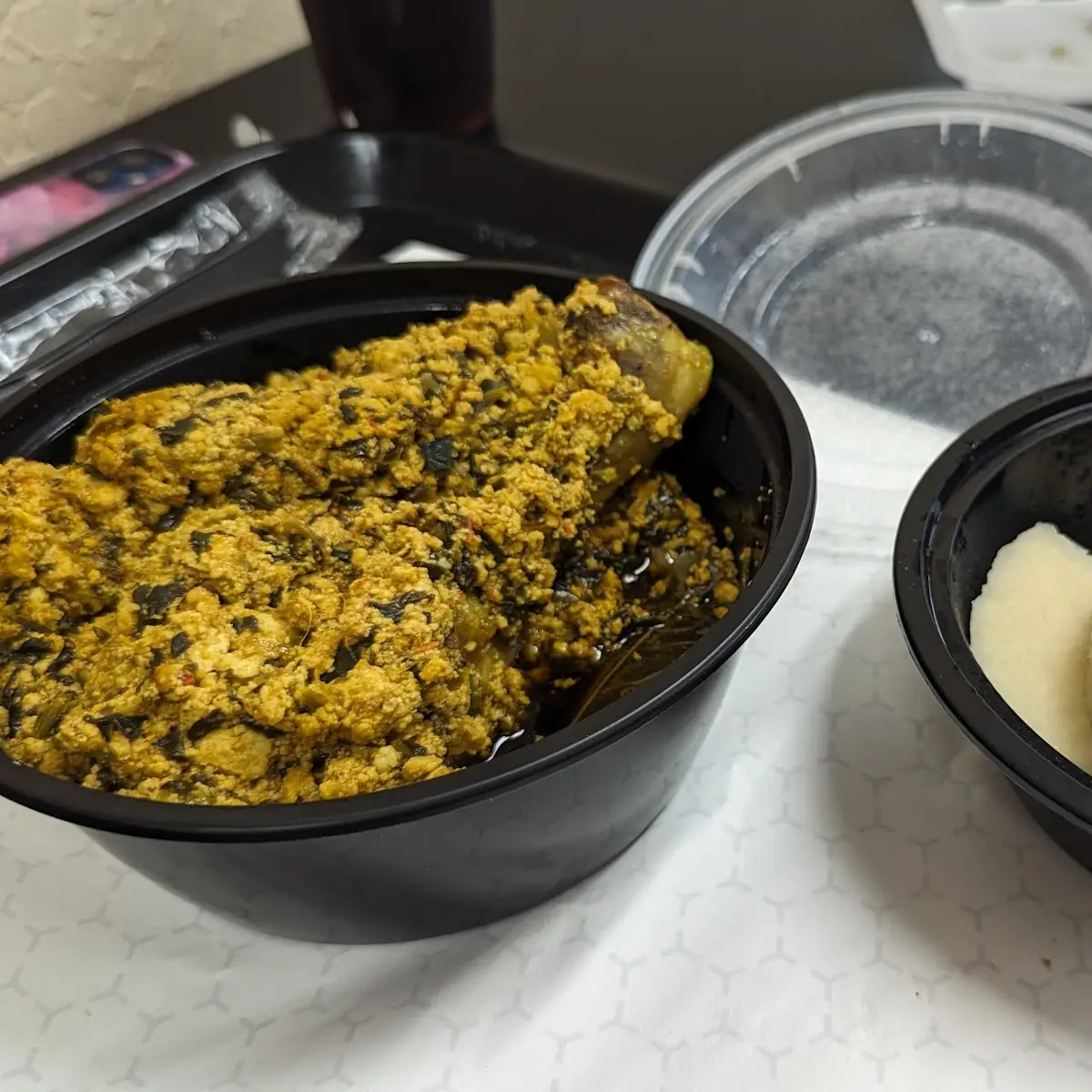 Egusi Soup and Yam