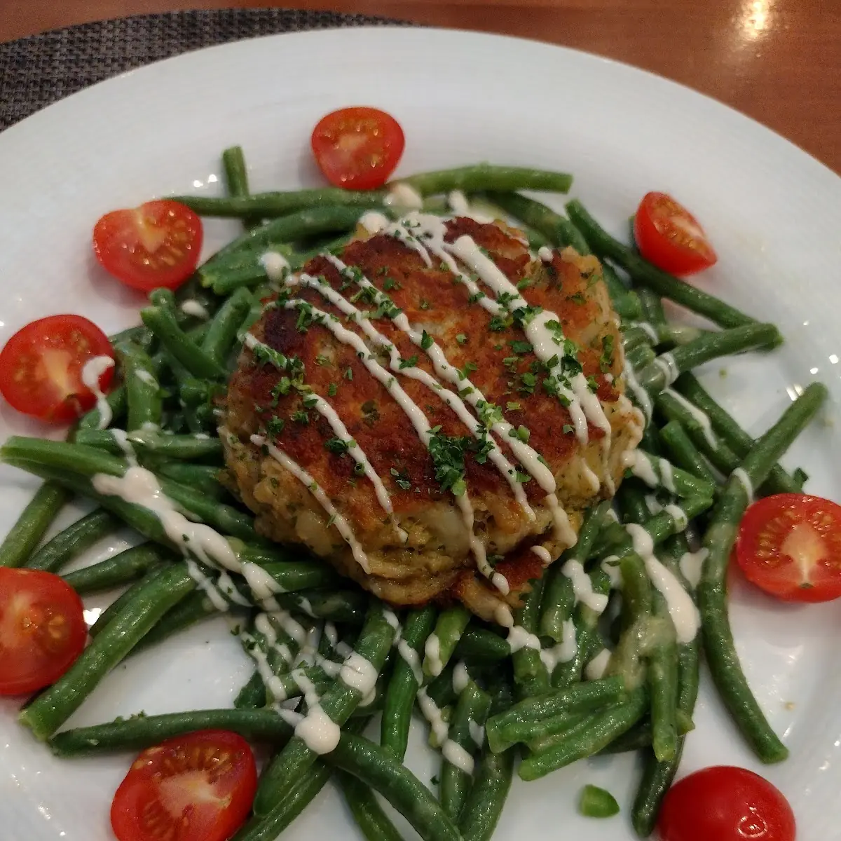Crab Cake with Green Beans