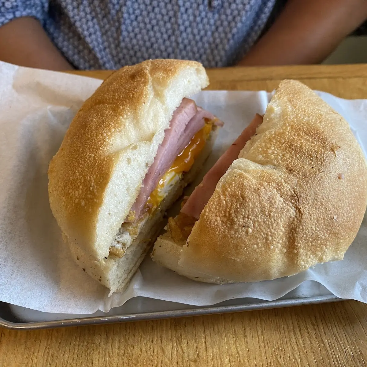 Ham and Cheese Bagels