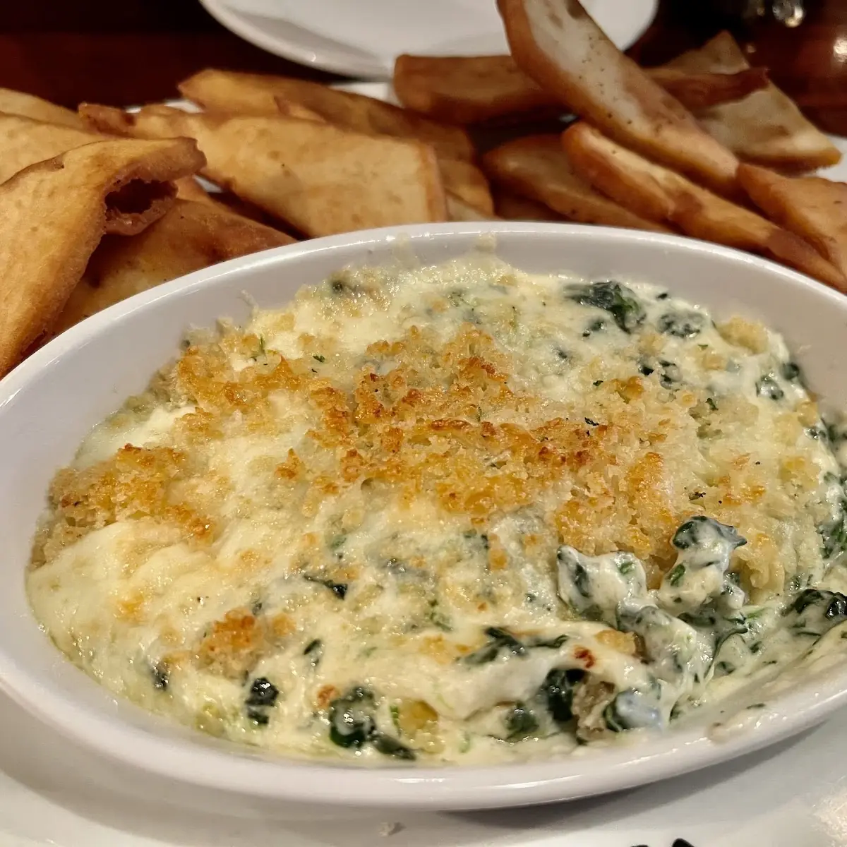 Parmesan Crusted Spinach Dip