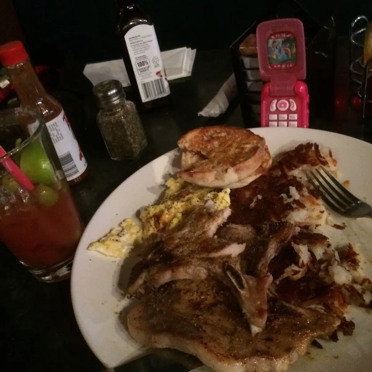 Pork Chops an Eggs