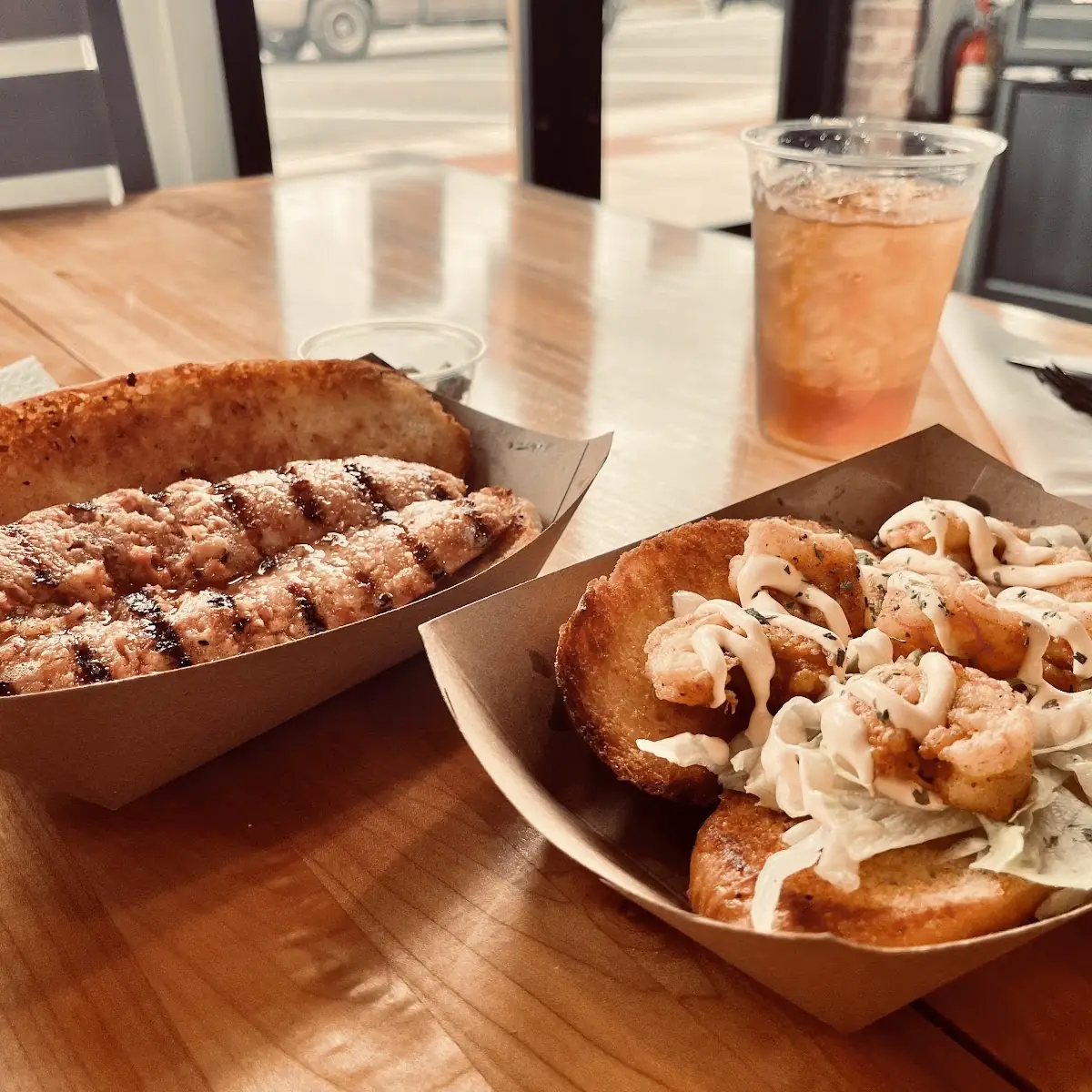 Alligator Sausage Sandwich
