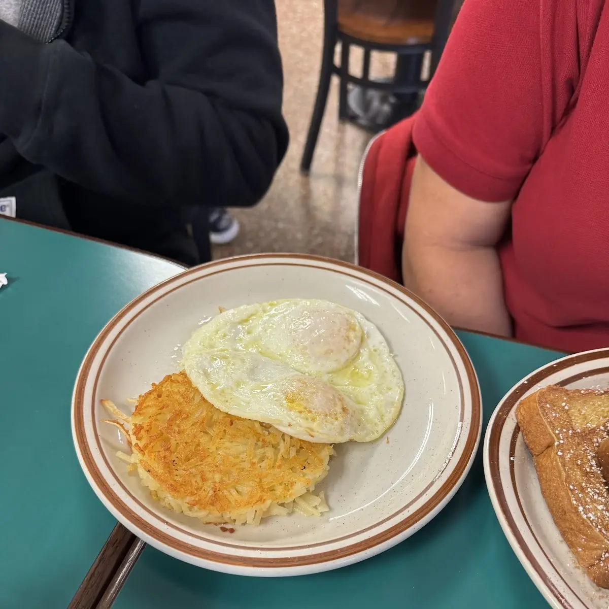 Over Easy Eggs with Hash Browns