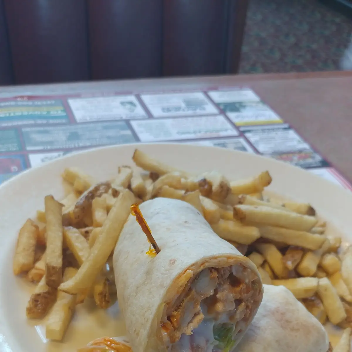 Buffalo Chicken Wrap with Fries