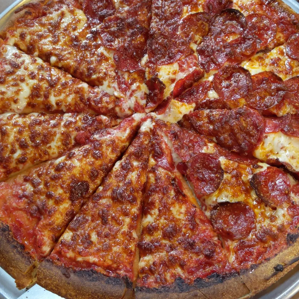 Medium Pizza with Half Pepperoni