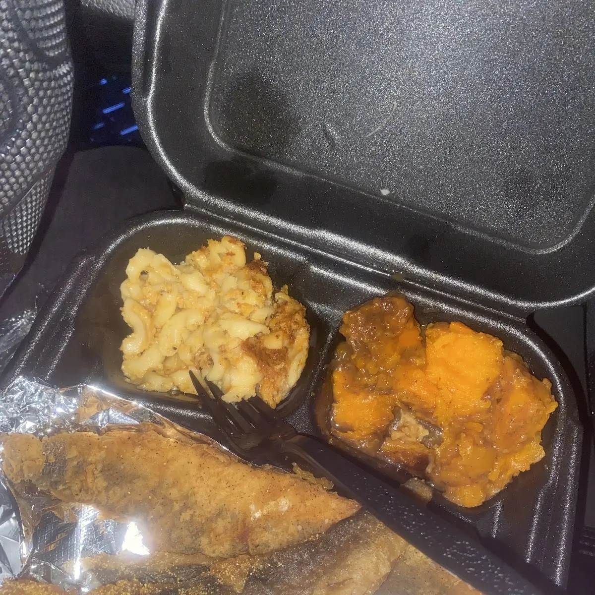Mac & Cheese Yams & Fried Chicken