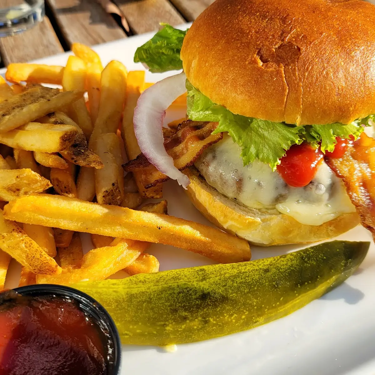 Bacon Cheese Burger with Fries