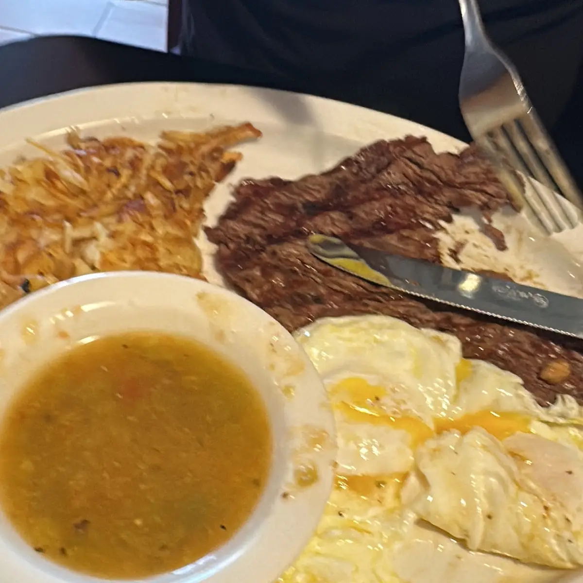Steak Eggs and Hash Browns