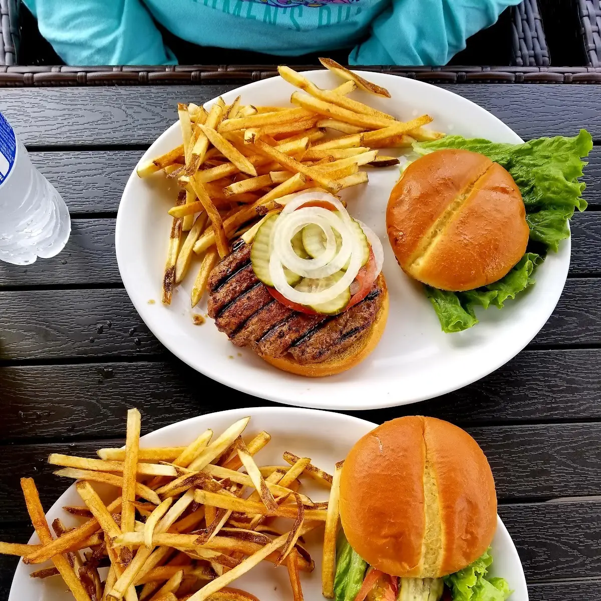 Beef Burger and Fries