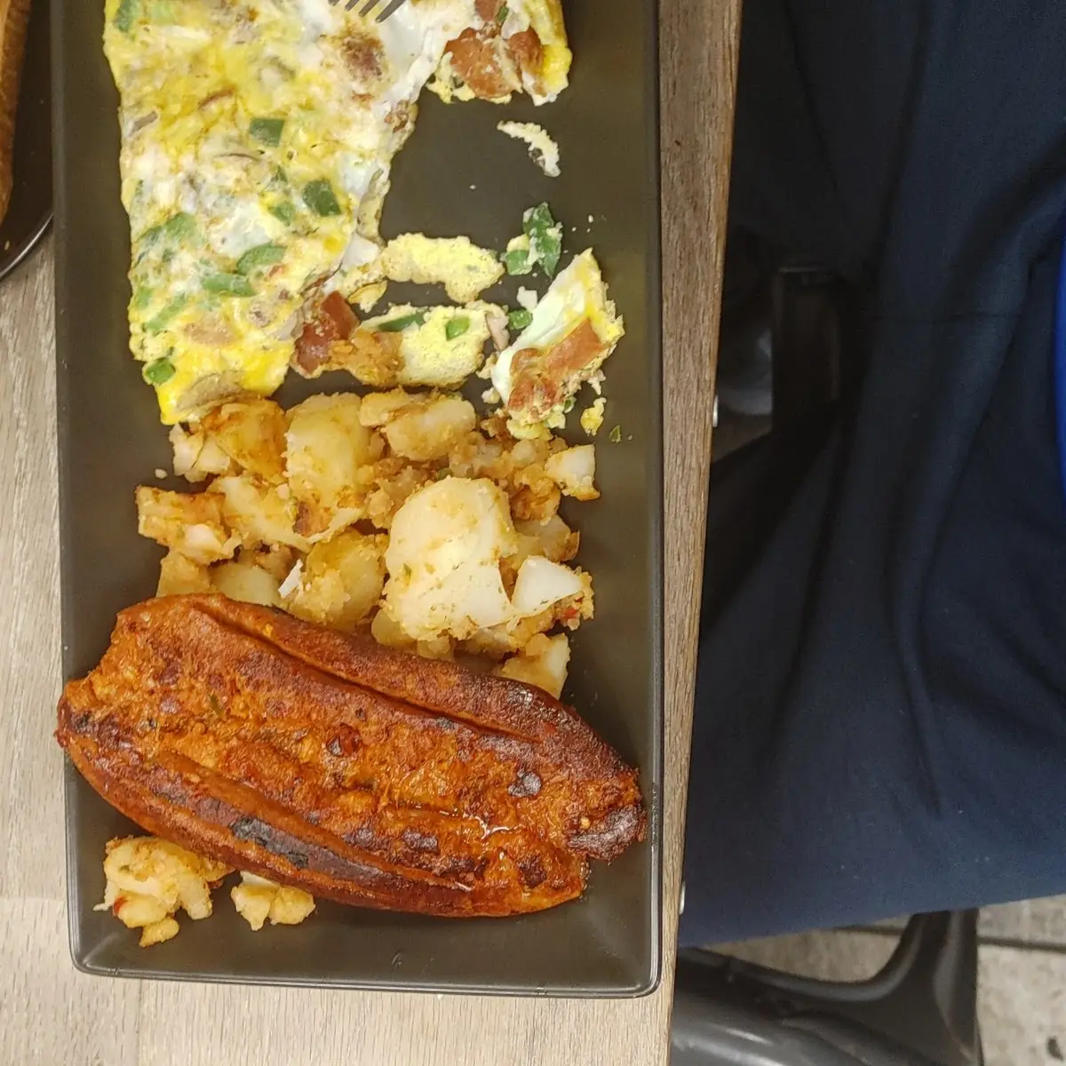 Omelette with Jalapenos Bacon and Mexican Sausage