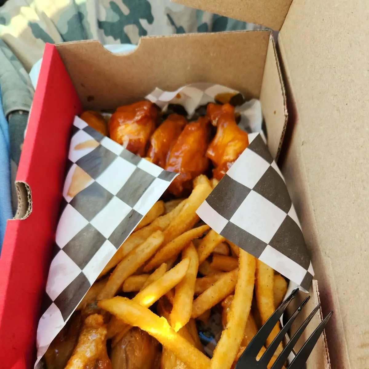 Chicken Wings with Fries