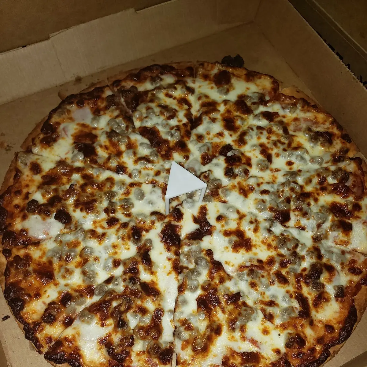 Large Thin Crust Beef Pizza