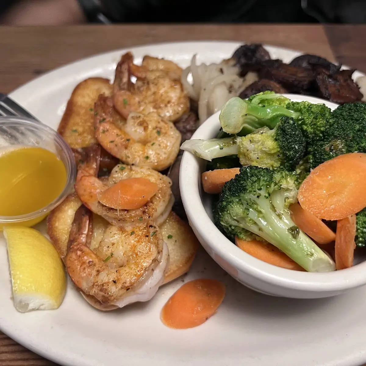 Strip 12oz & Grilled Shrimp