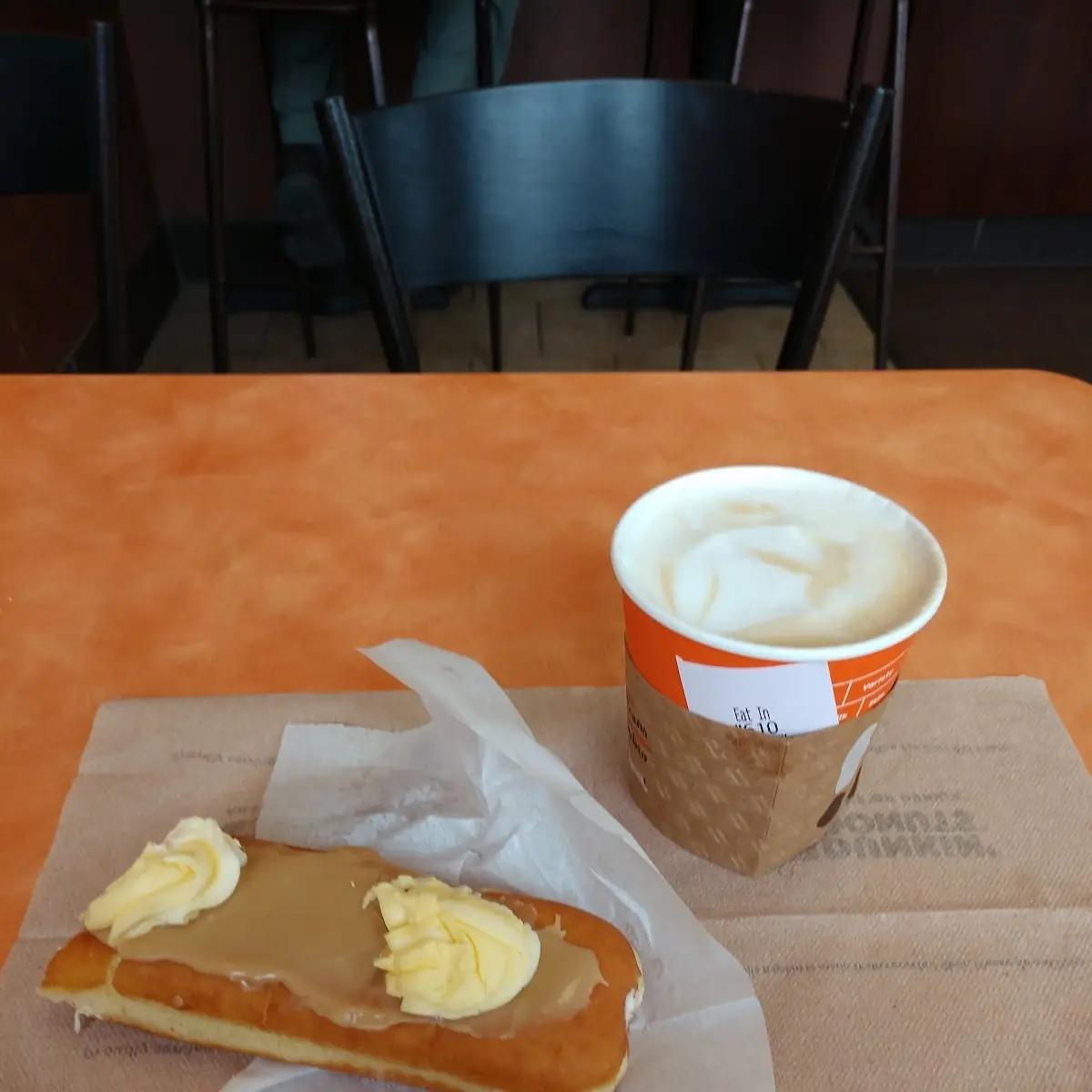 Maple Long John and Vanilla Latte
