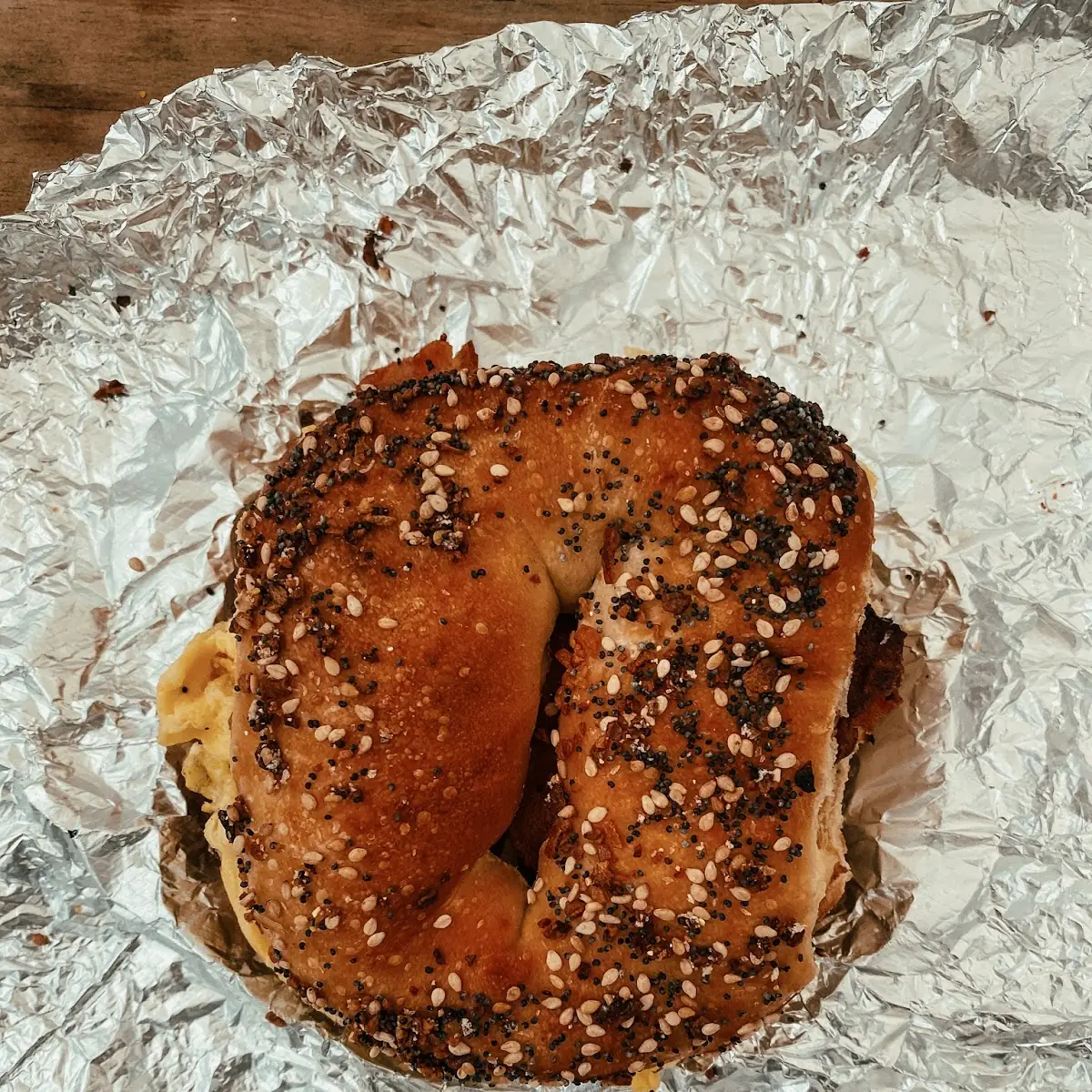Served on a Toasted Plain Bagel
