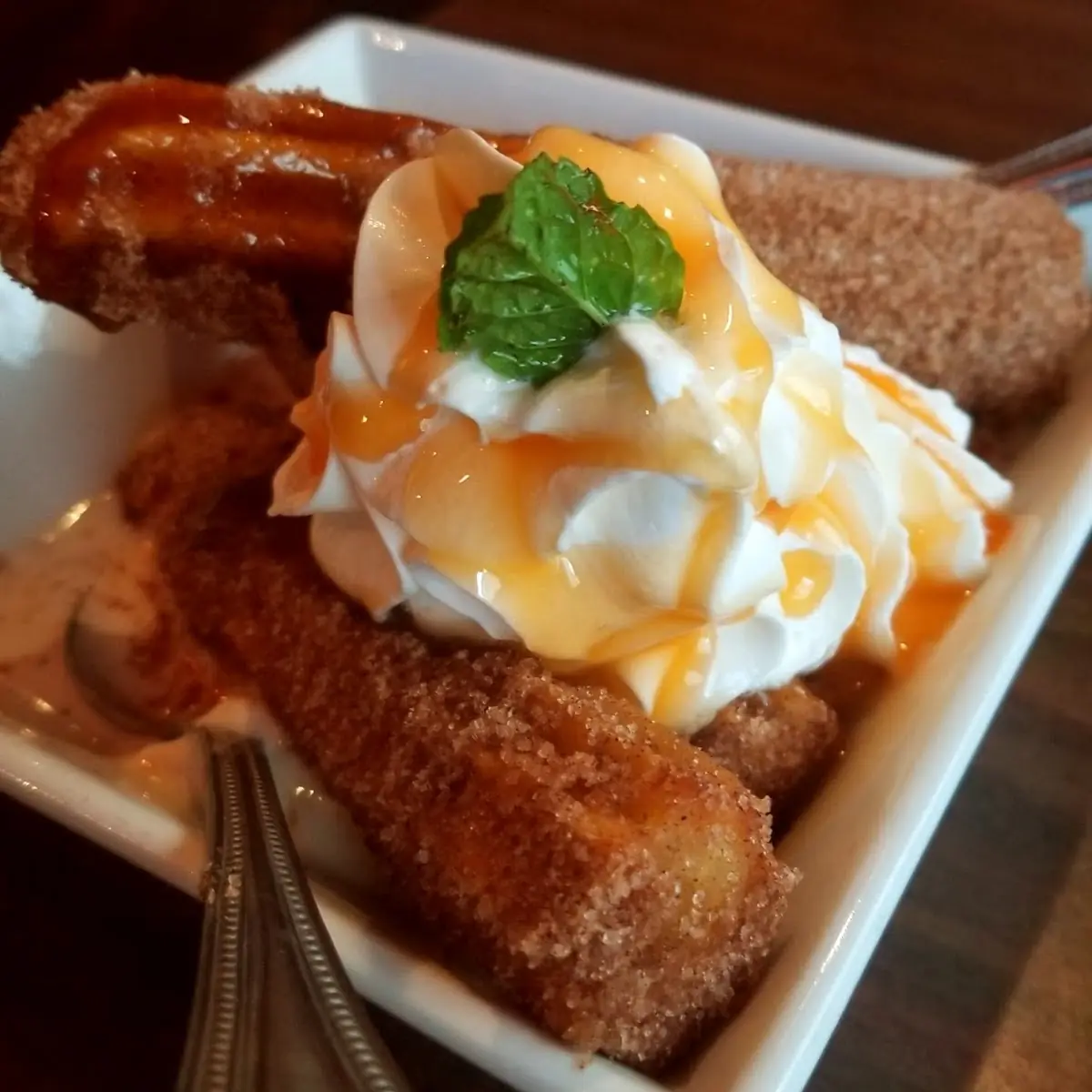 Churros with Vanilla Bean Ice Cream