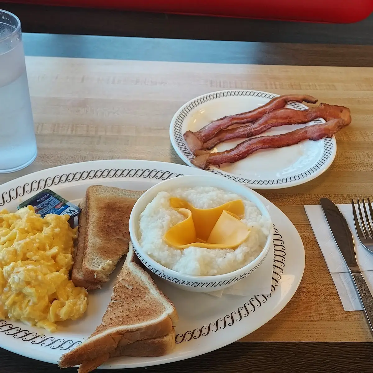 Eggs Bacon and Cheese Grits