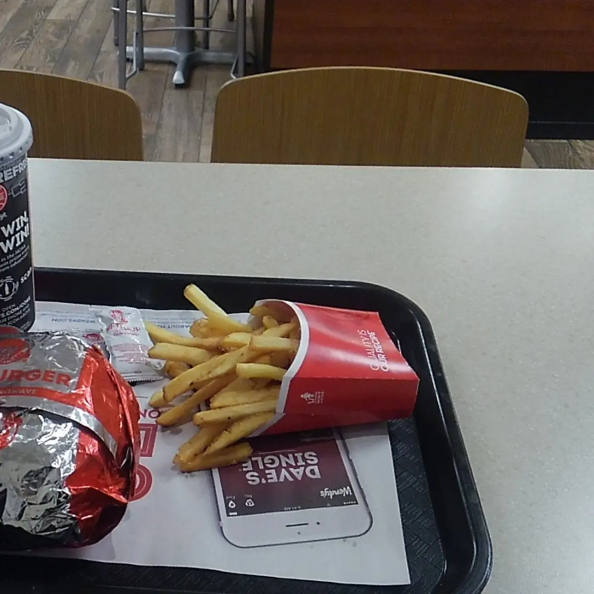 Dave's Double Cheeseburger with a Small Meal