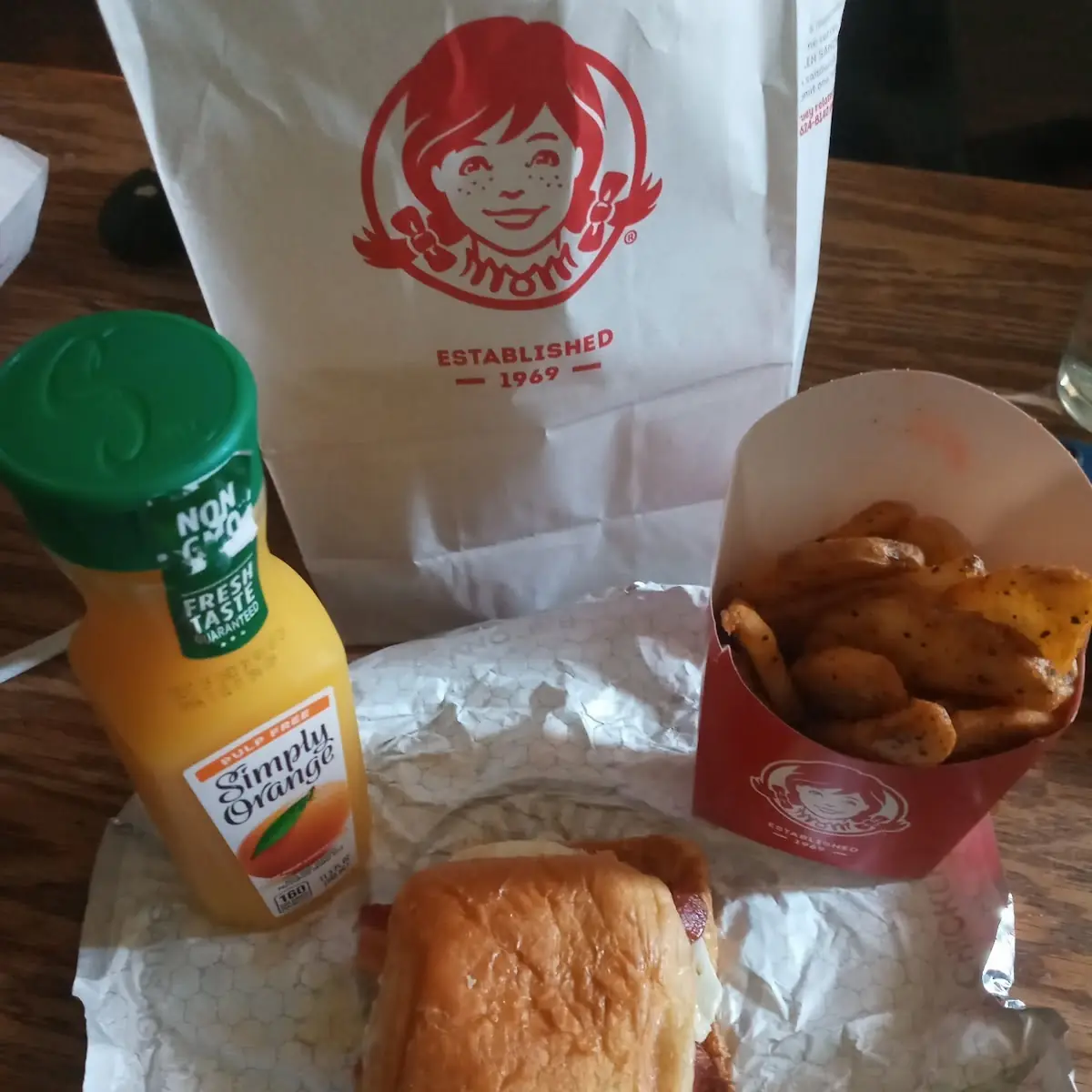 Egg Sandwich and Potato Wedges