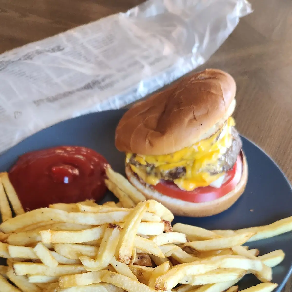 Double Double with French Fries with Cheese