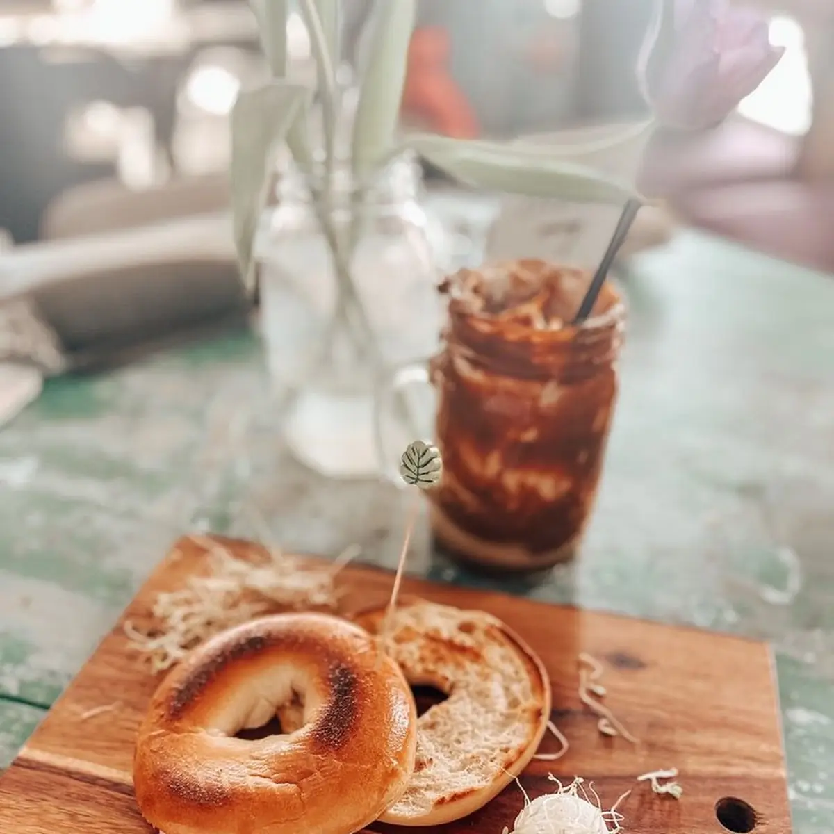 Bagel pizza