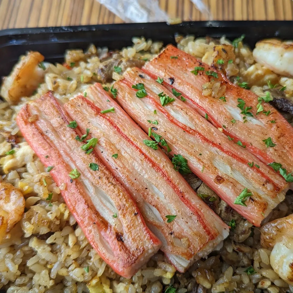 Garlic Rice Protein Combo with Crab Stick