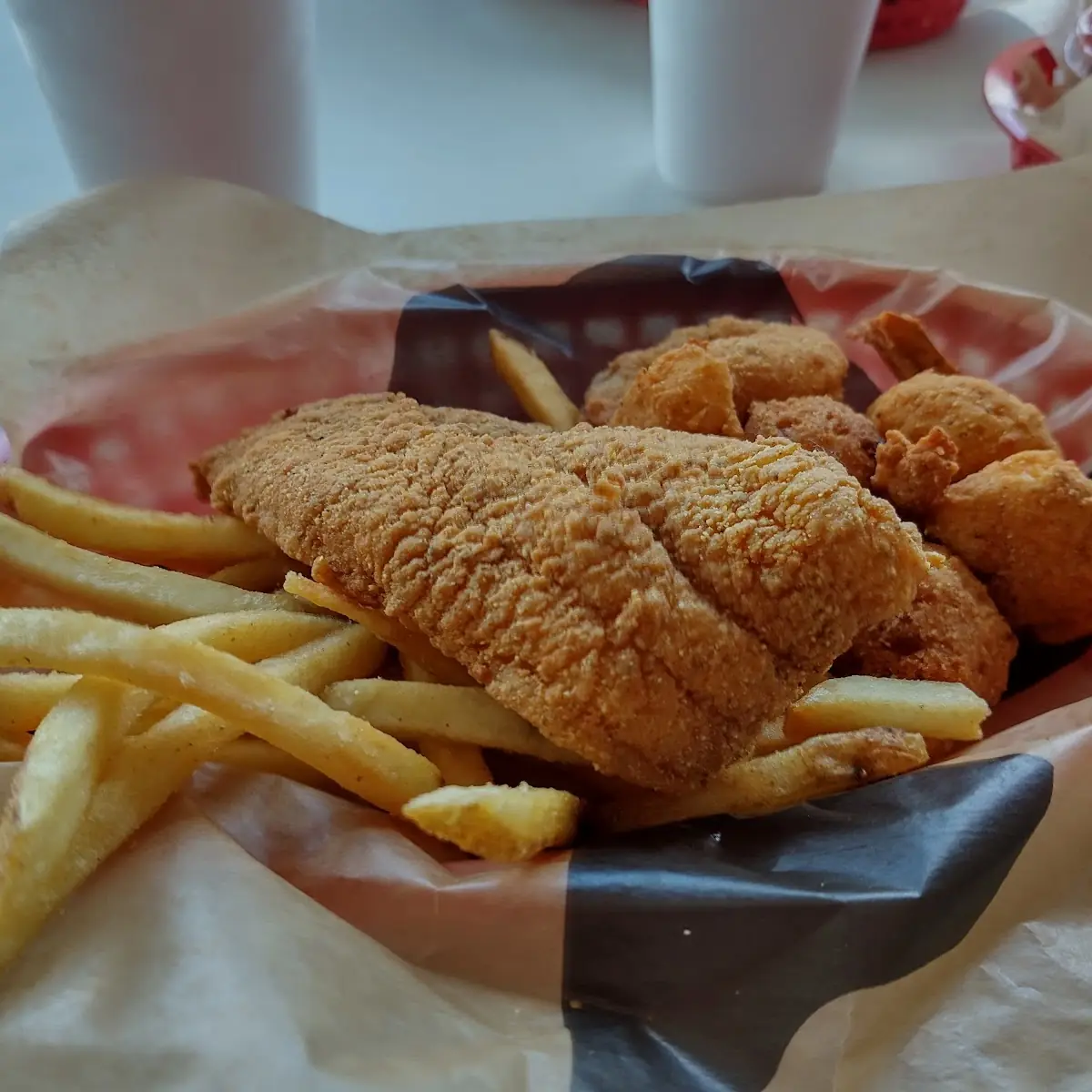 Fried Catfish Strip with Fries