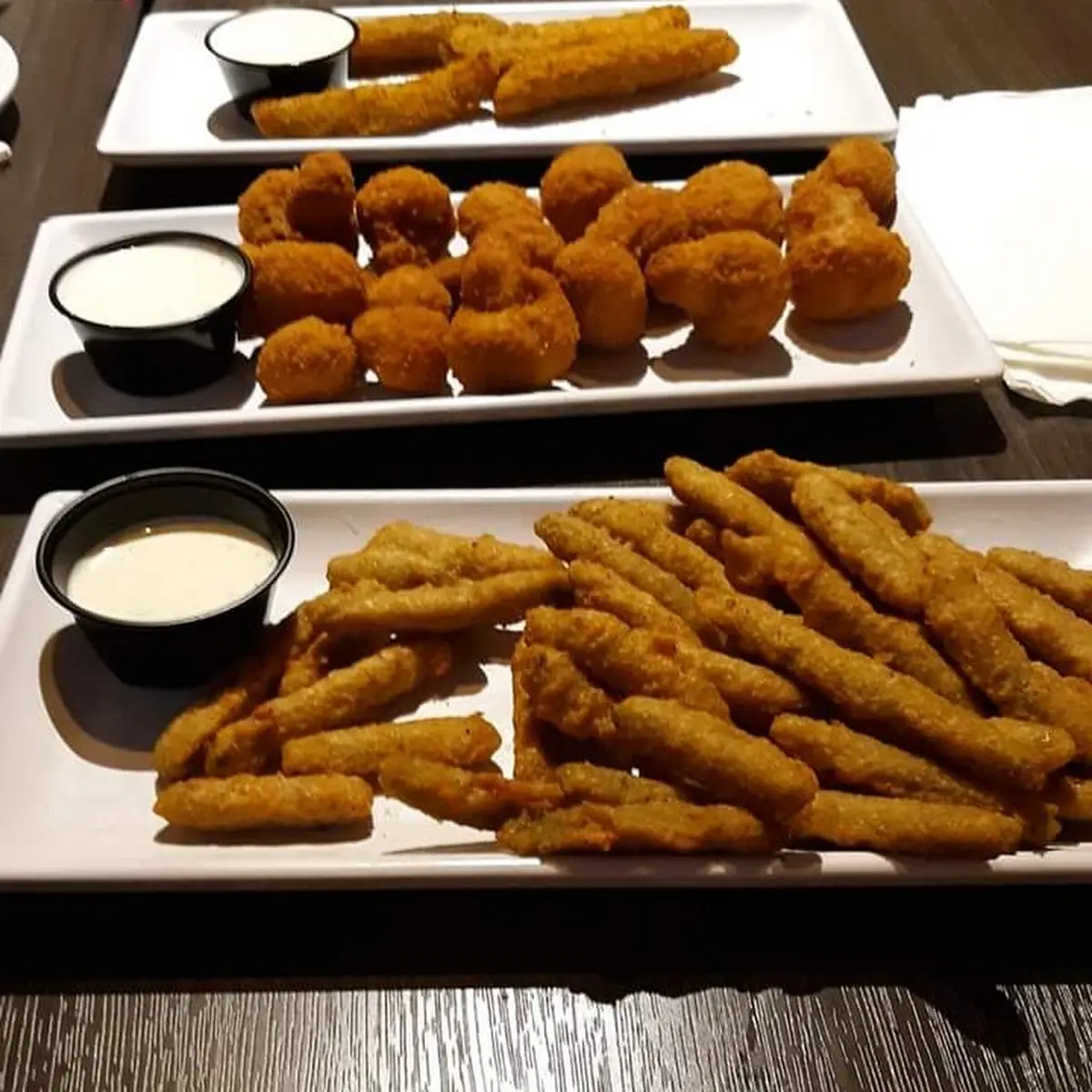 Deep Fried Mushrooms and Deep Fried Green Beans