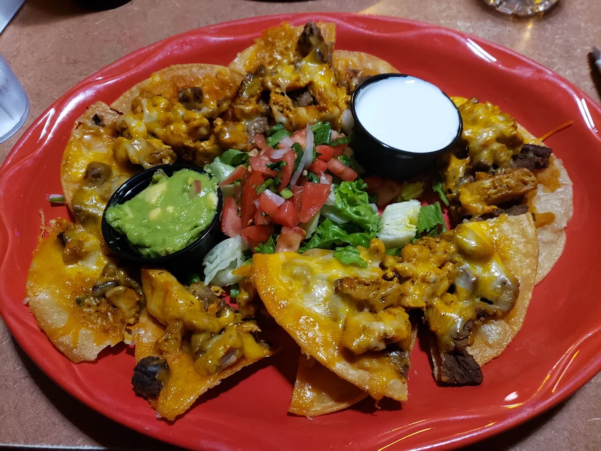 Super Nachos with Beef and Chicken
