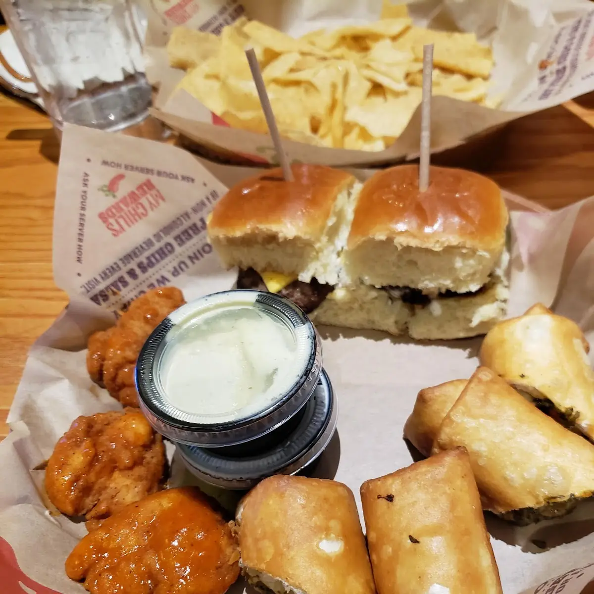 Boneless Wings Southwest Egg Rolls & Sliders