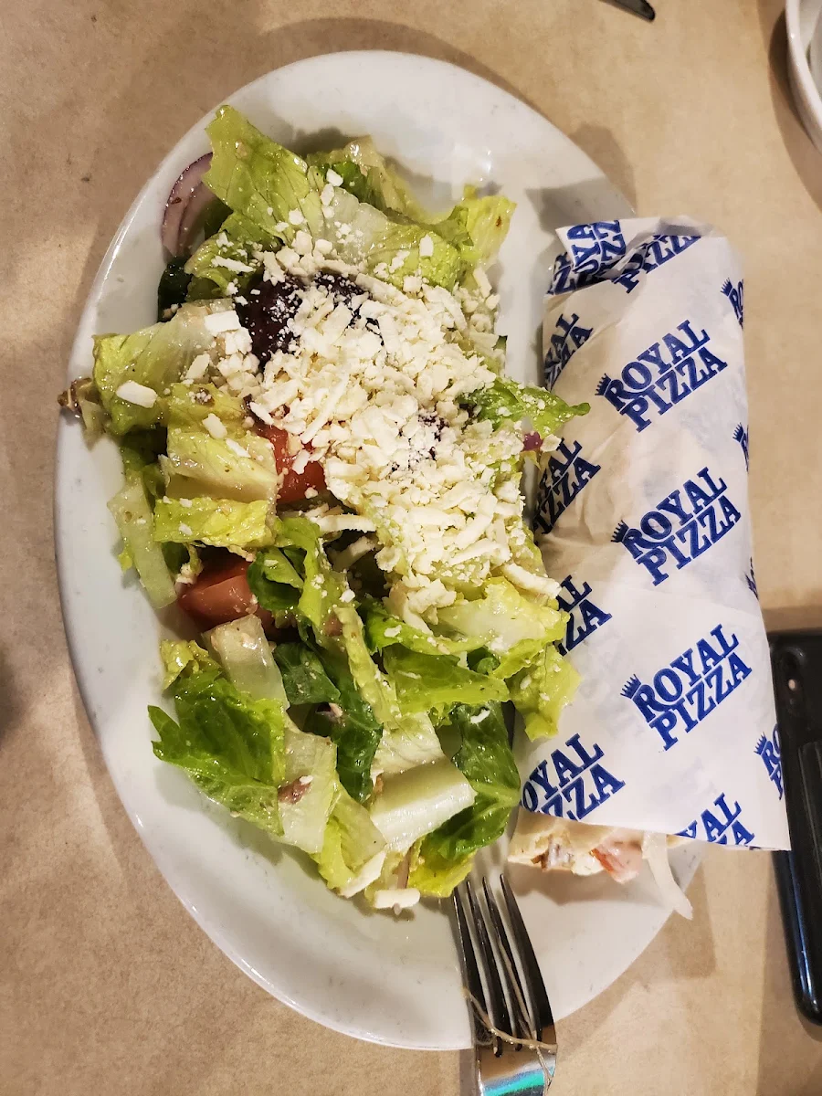 Donair with Greek Salad, Royal Pizza Old Strathcona