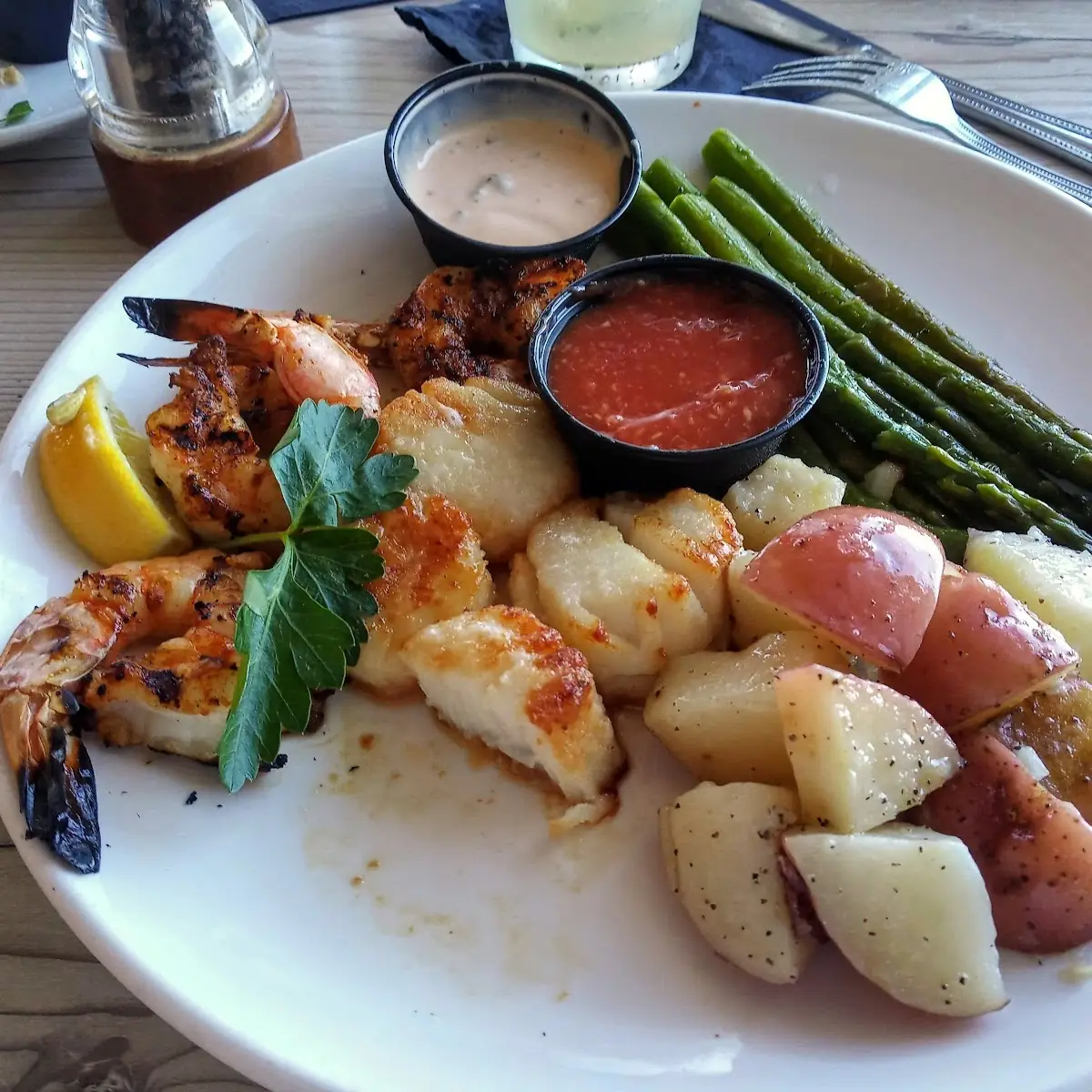 Lobster and Bacon Wrapped Scallops