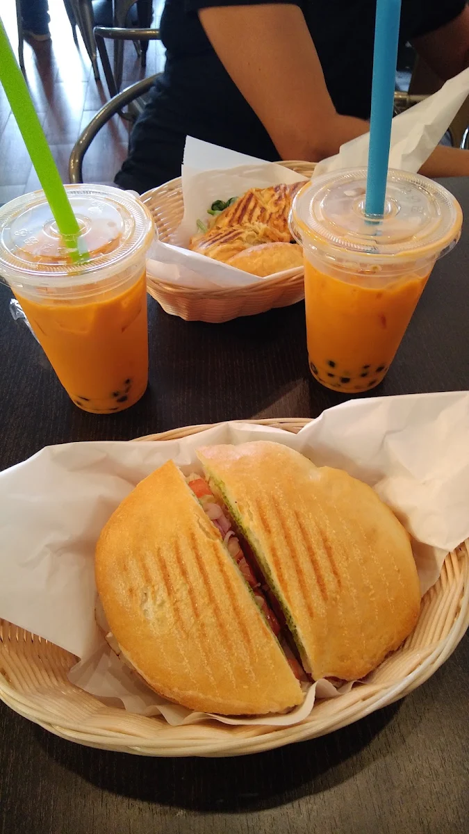 Oven Roasted Chicken Panini with Thai Tea