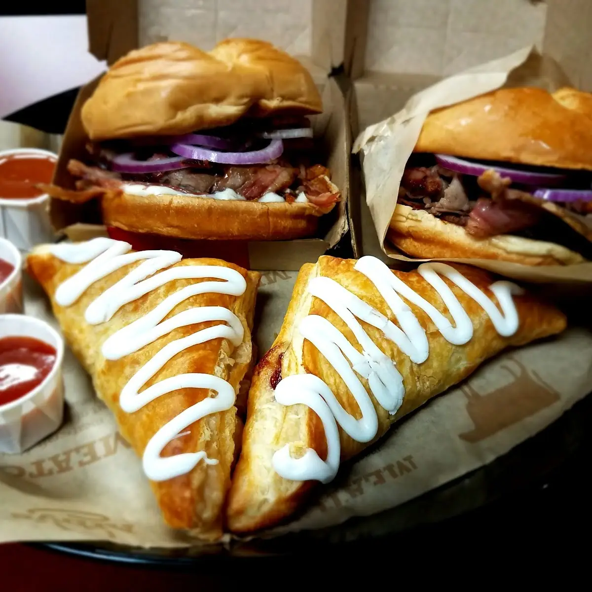 Brisket Sandwich & Cherry Turnovers