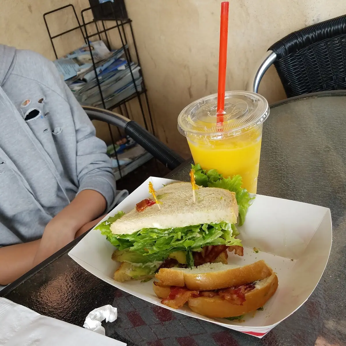 Bacon Lettuce and Avocado Sandwich on Sourdough