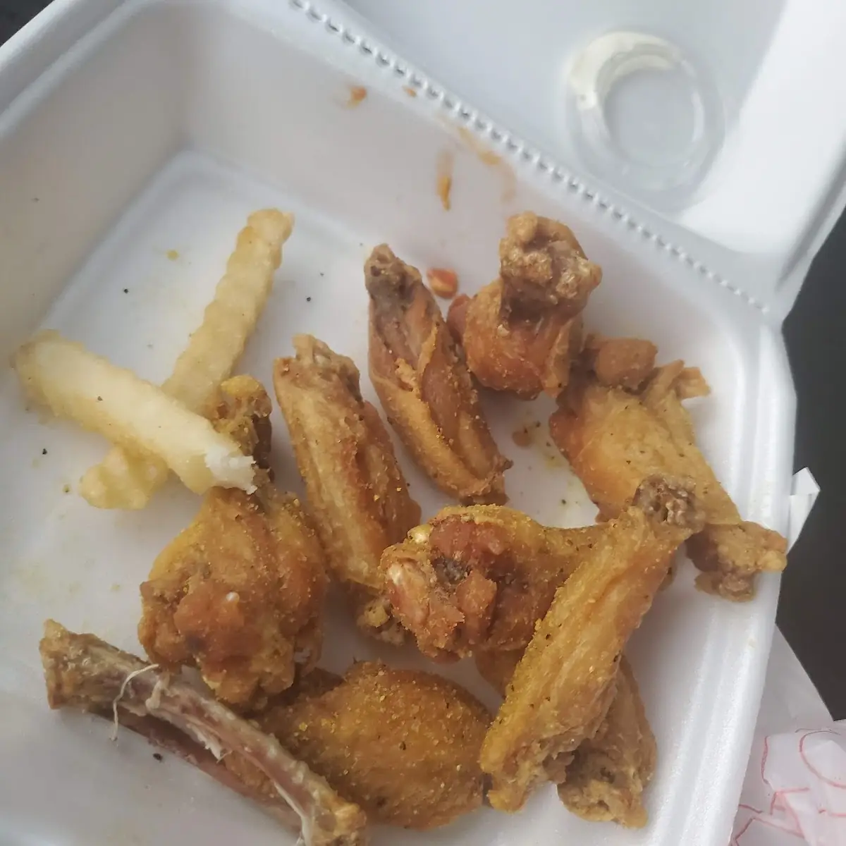 Lemon Pepper Wings and Fries