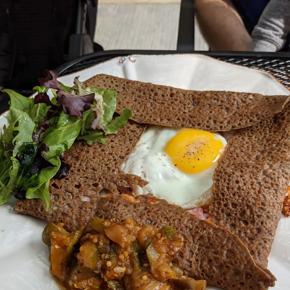 Crepe Complete Egg Ham Cheese
