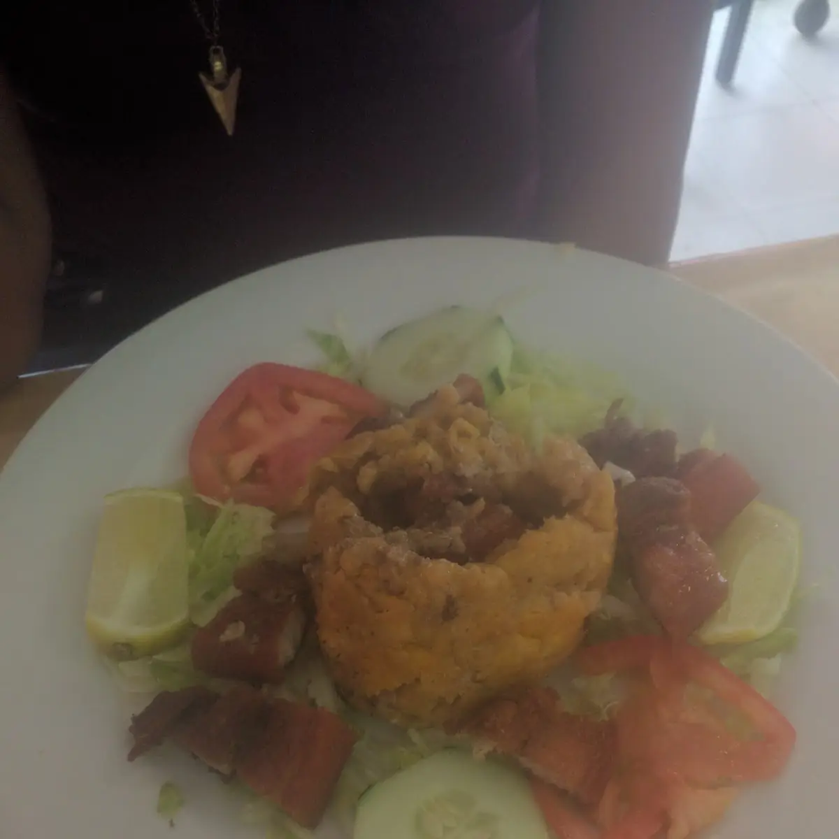 Mofongo Con Carne Frita