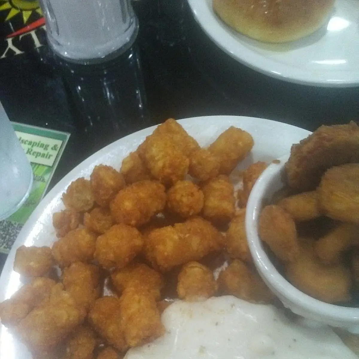 Chicken Fried Steak with Tots and Fried Squash