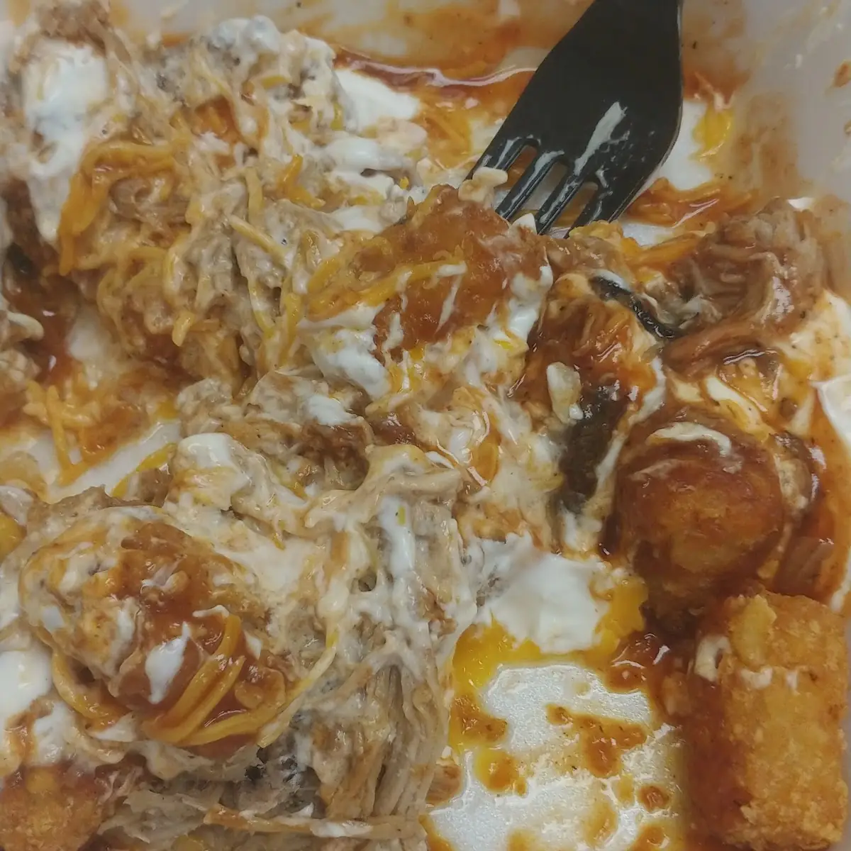 Loaded BBQ Tots Hot Mess Garbage