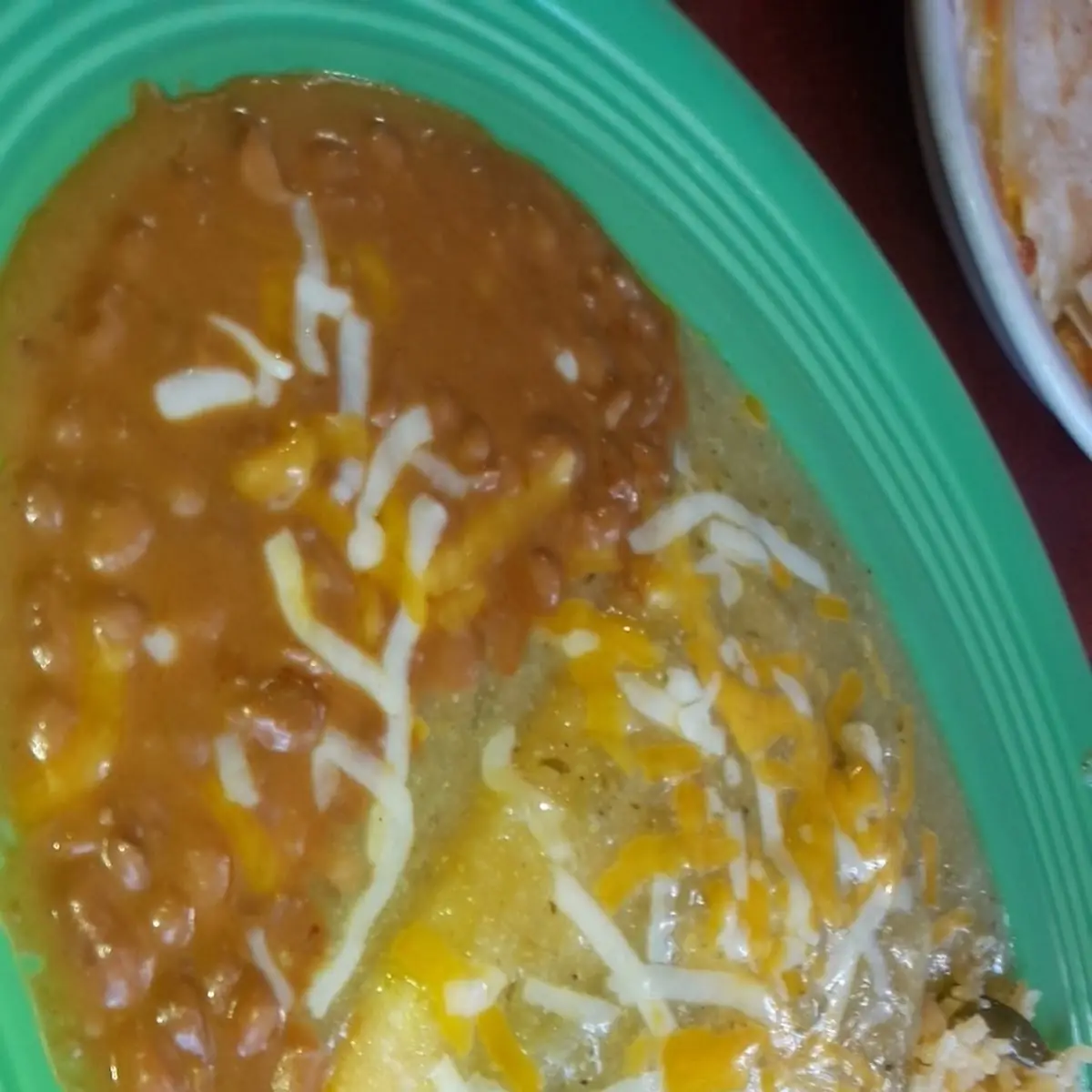 Green Cheese Enchilada Rice and Beans