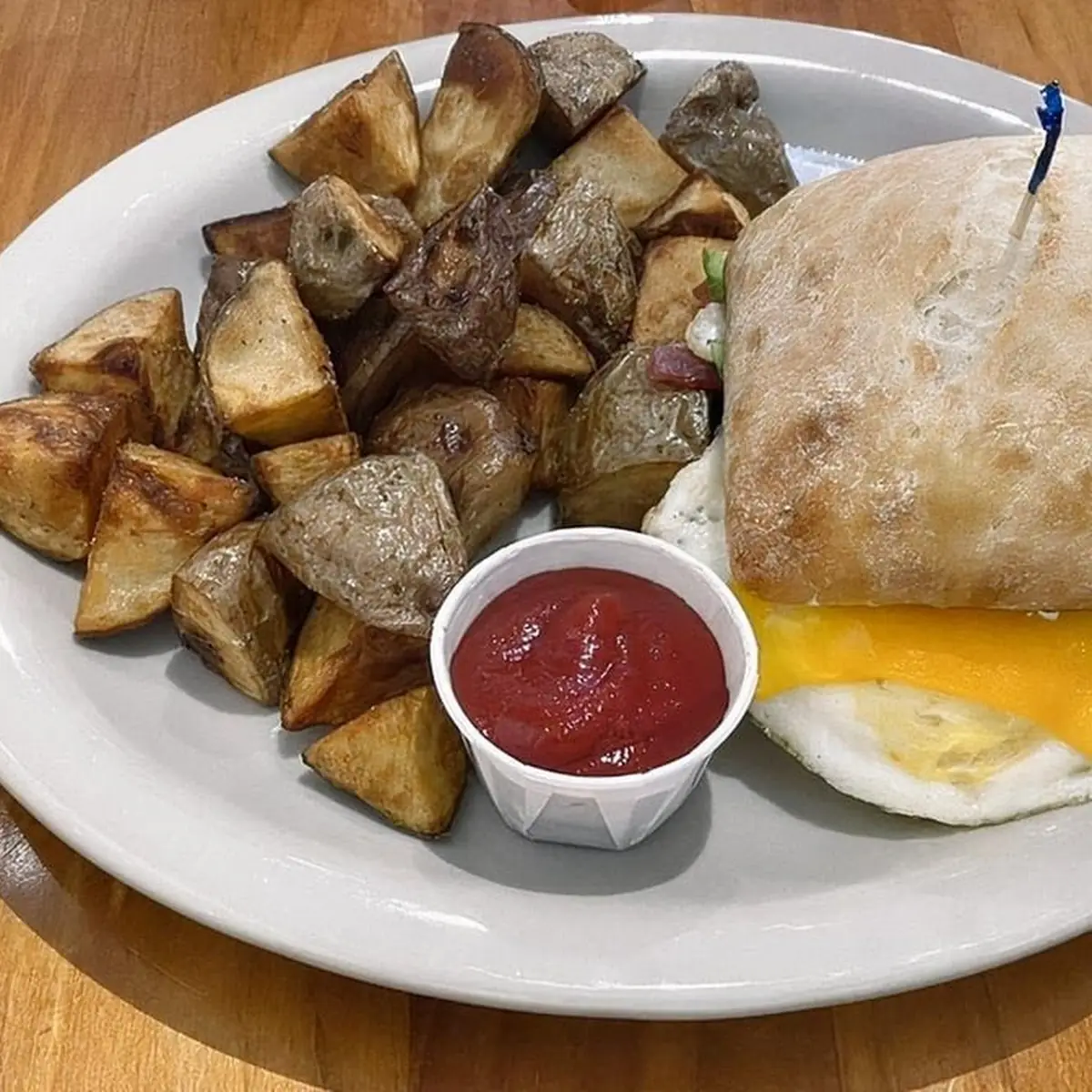 Breakfast Sandwich with Fried Potatoes