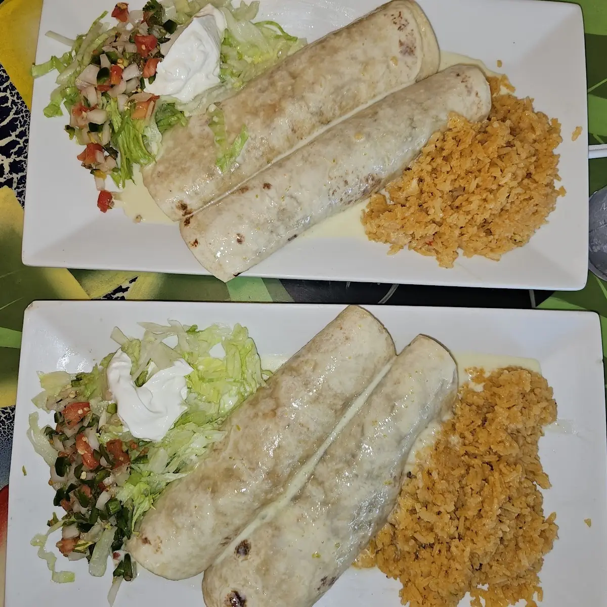 Burrito Rice and Refried Beans