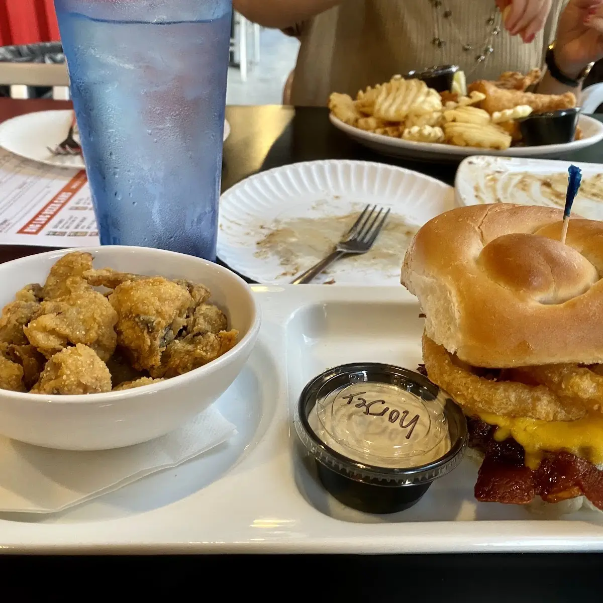Gunslinger Burger with Fried Mushrooms