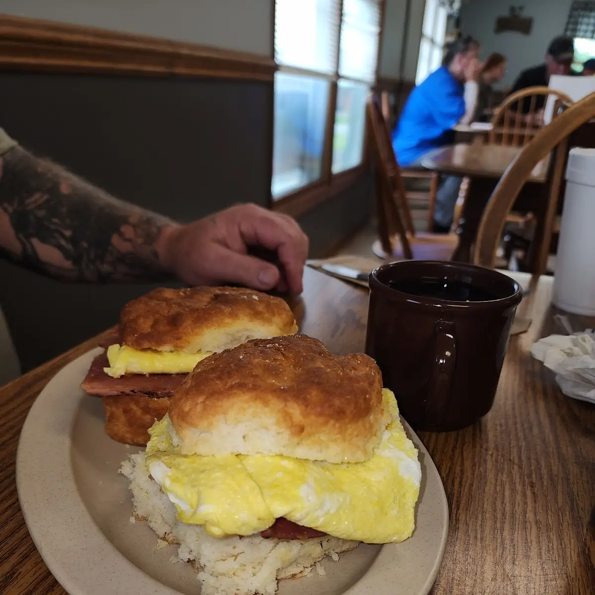 Ham Egg and Cheese Biscuits