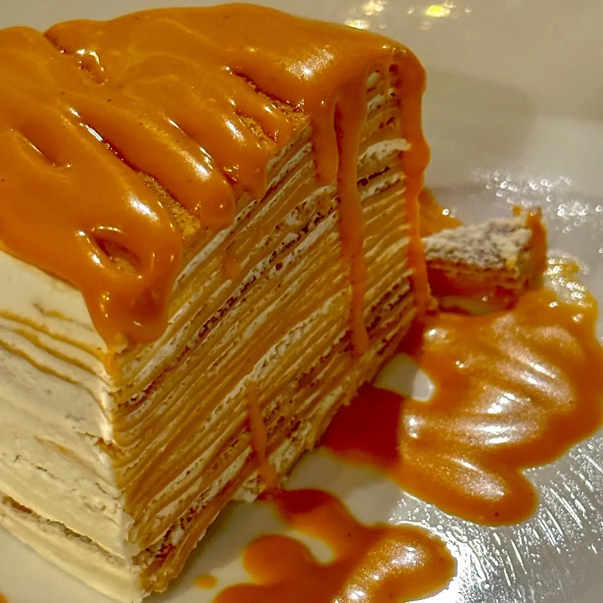 Thai Tea Crepe Cake